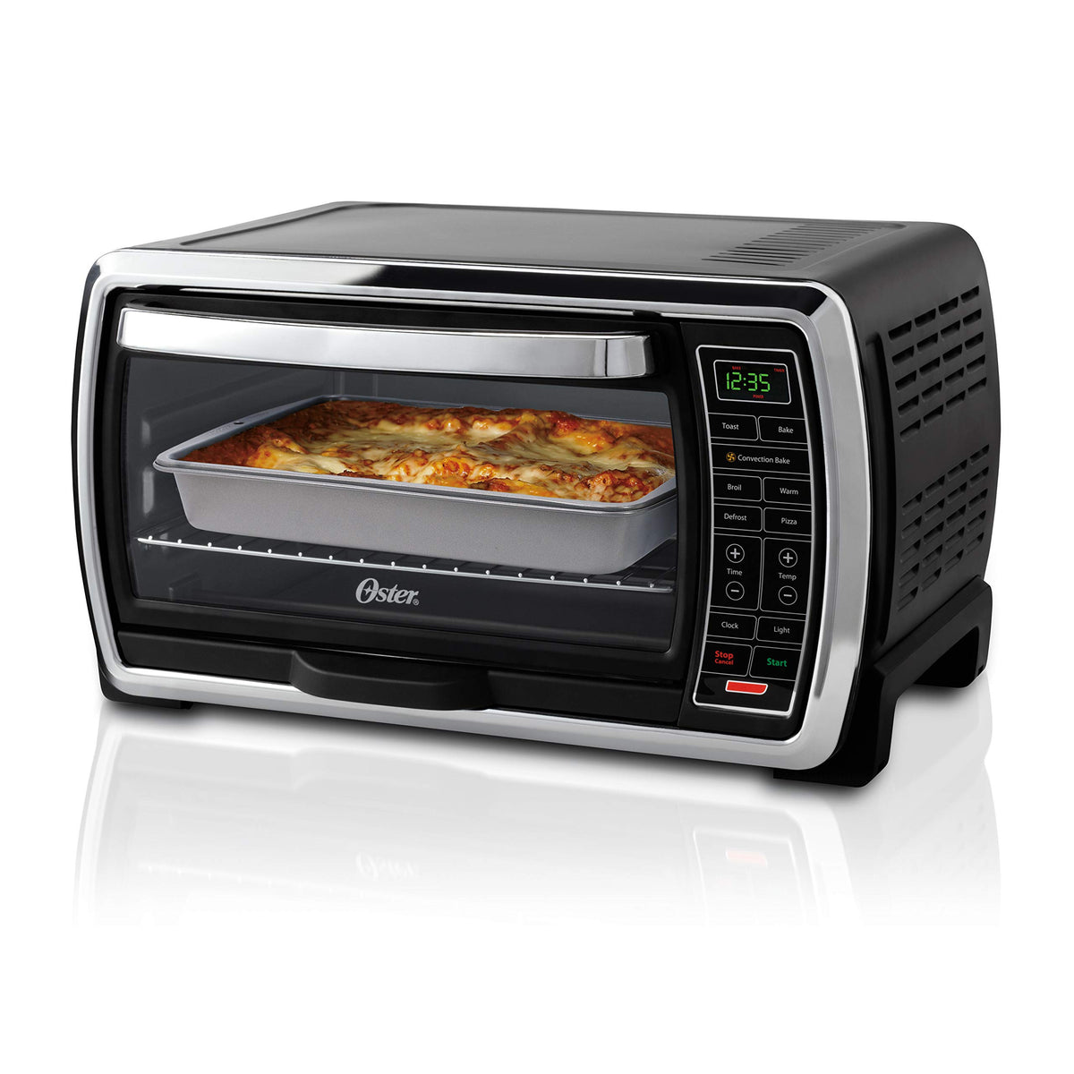 Digital Convection Toaster Oven, 6-Slice, Black/Polished Stainless Y987