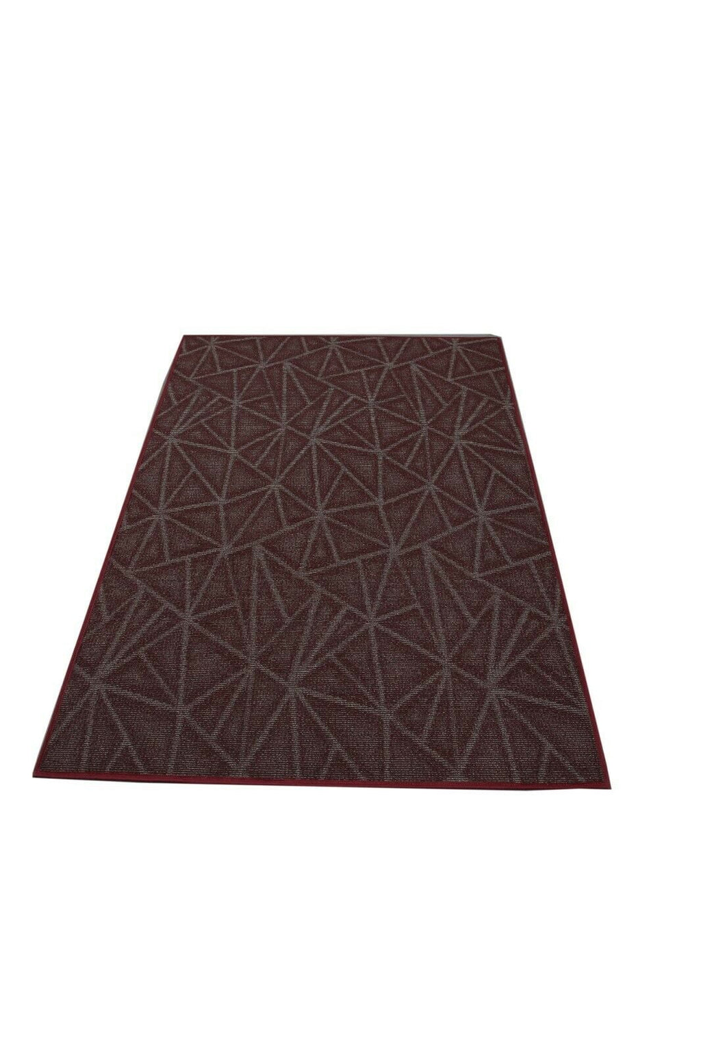 Burgundy 12' Round Solid Color Indoor/Outdoor Rug N9357