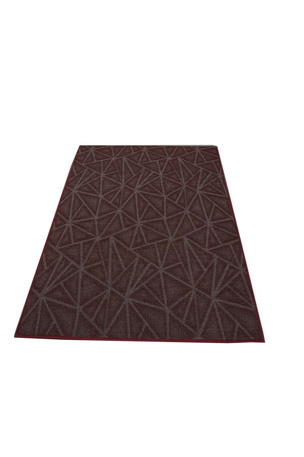 Burgundy 12' Round Solid Color Indoor/Outdoor Rug N9357