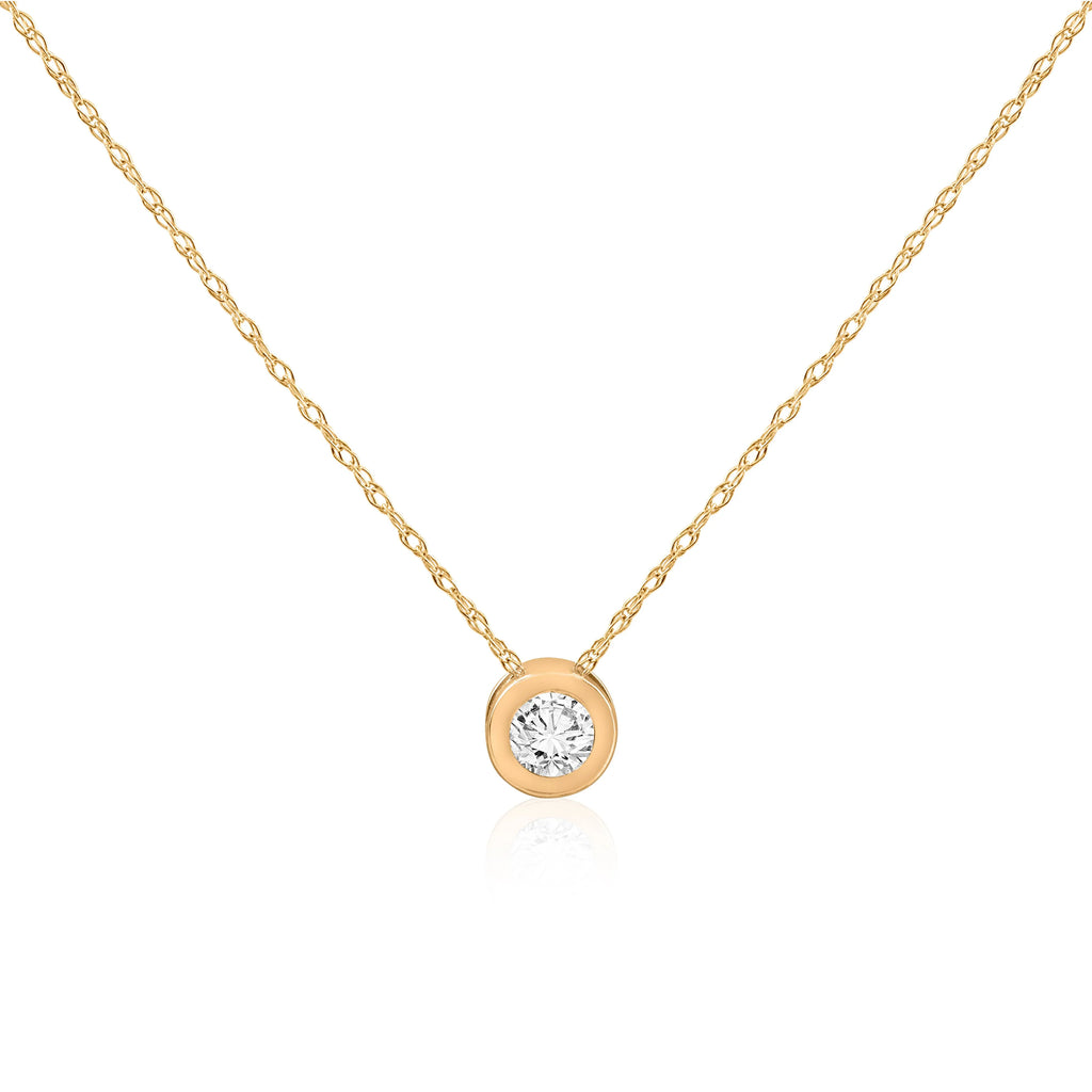 14k Yellow Gold Diamond Pendant B3185