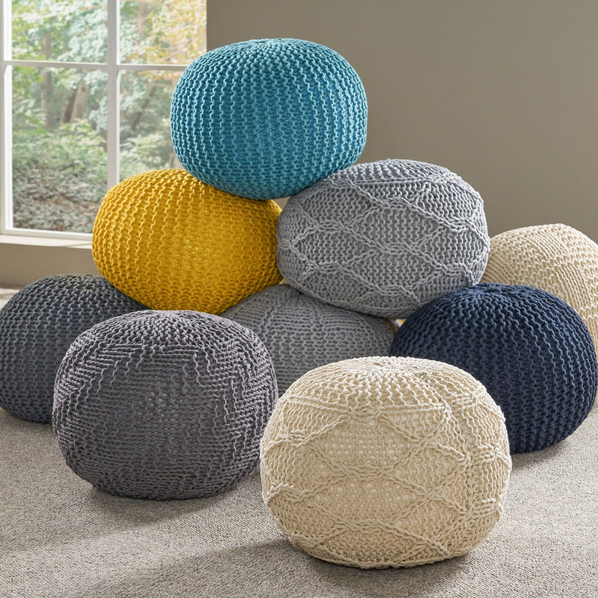 Gray Pouf L4169