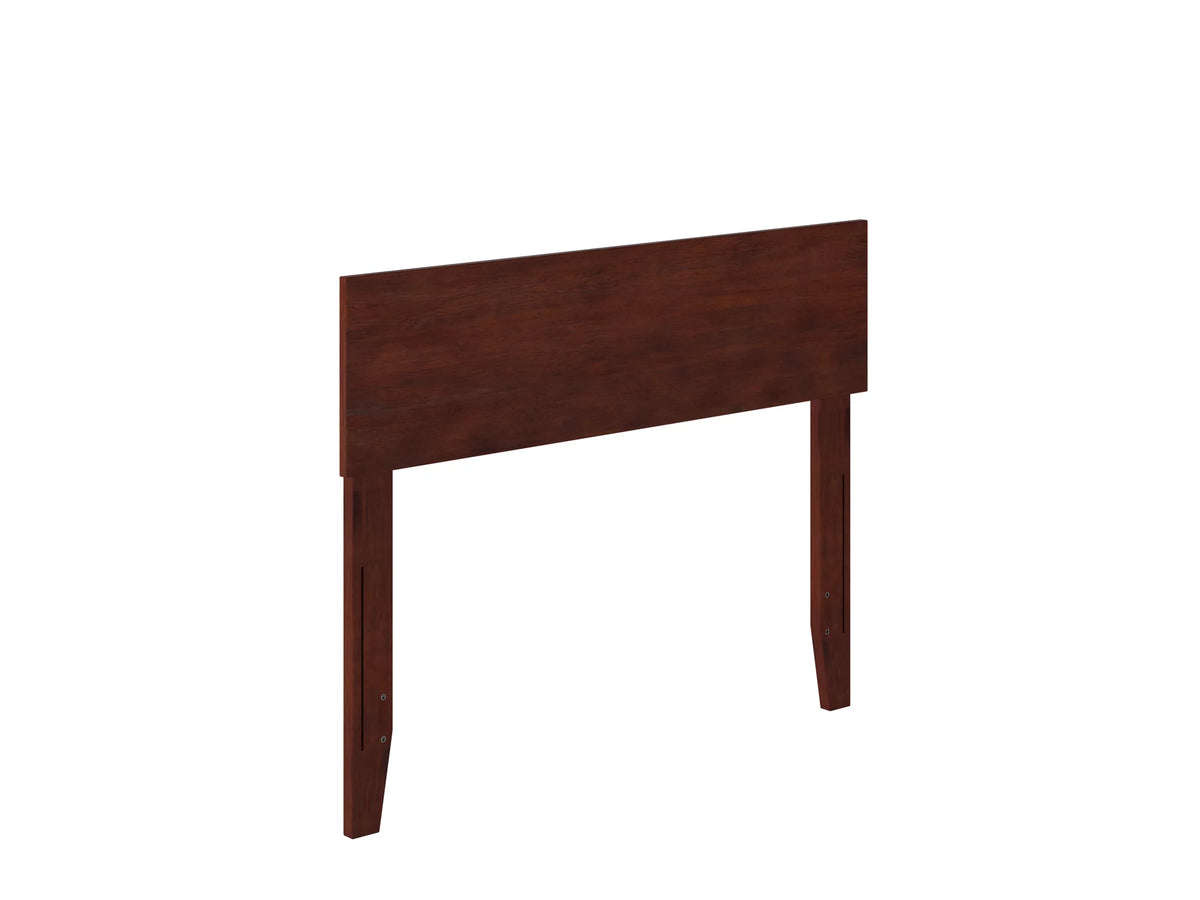 Walnut Twin Panel Solid Wood Headboard with USB Charger O3116
