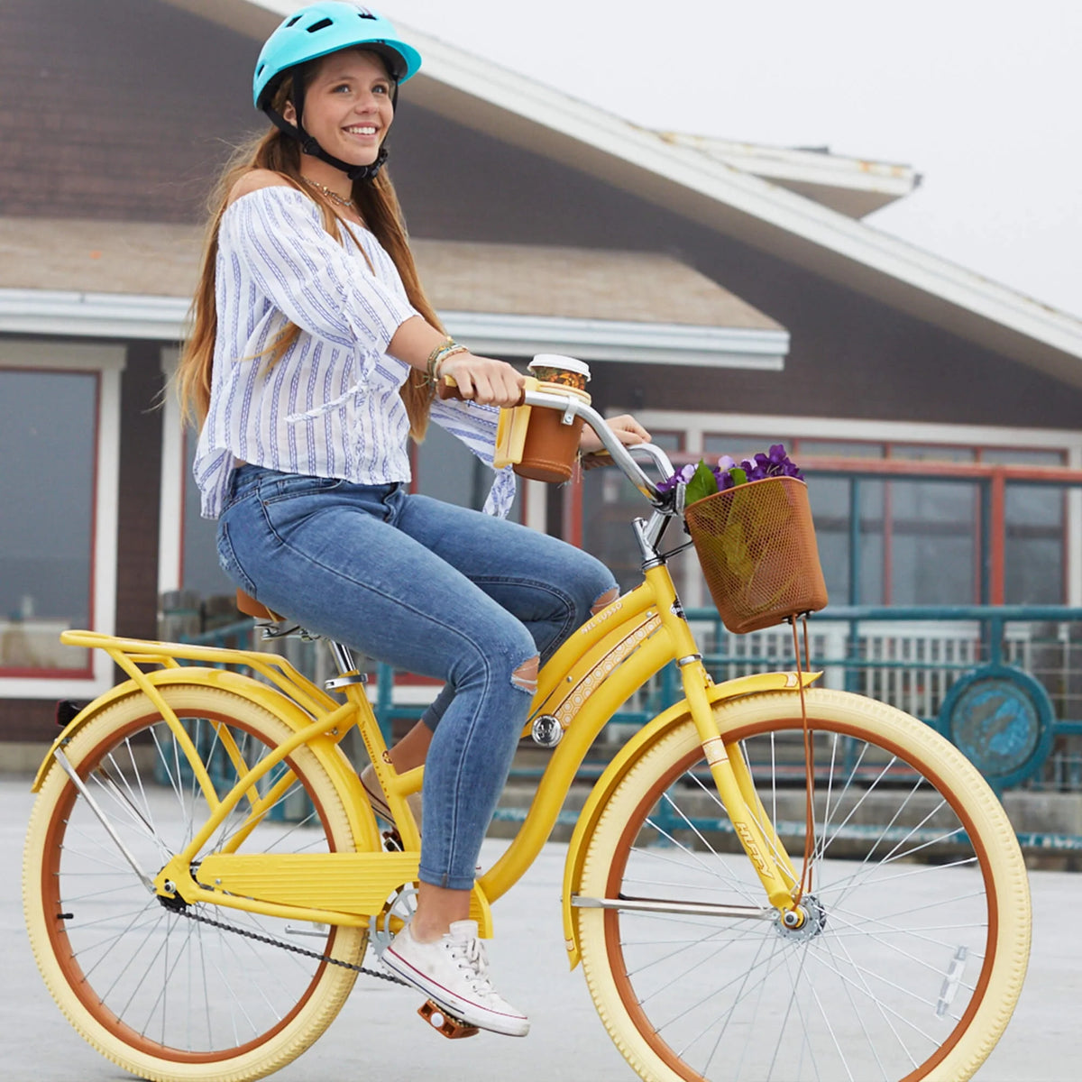 Yellow 26 Inch Cruiser Bike T644624