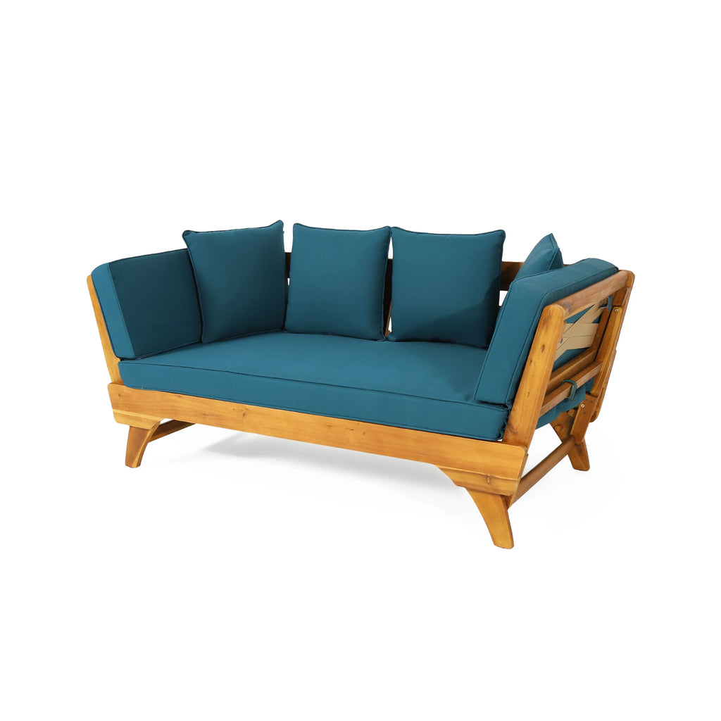 Acacia Wood Outdoor Expandable Daybed with Cushions L23792