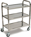 3 Shelf Stainless Steel Utility Cart, 400 Pound Capacity S37574