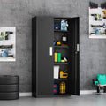 Tall Metal Storage Garage Cabinets with Locking Doors and 4 Adjustable Shelves X6802