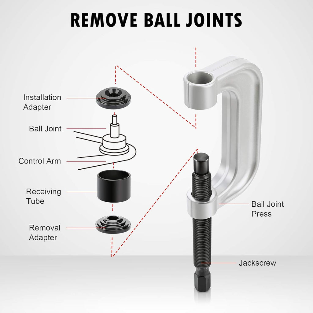 Ball Joint Press & U Joint Removal Tool Kit with 4wd Adapters, Pack of 2 W3755