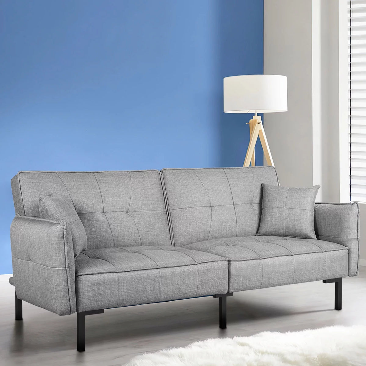 78" Memory Foam Convertible Futon Sofa T742