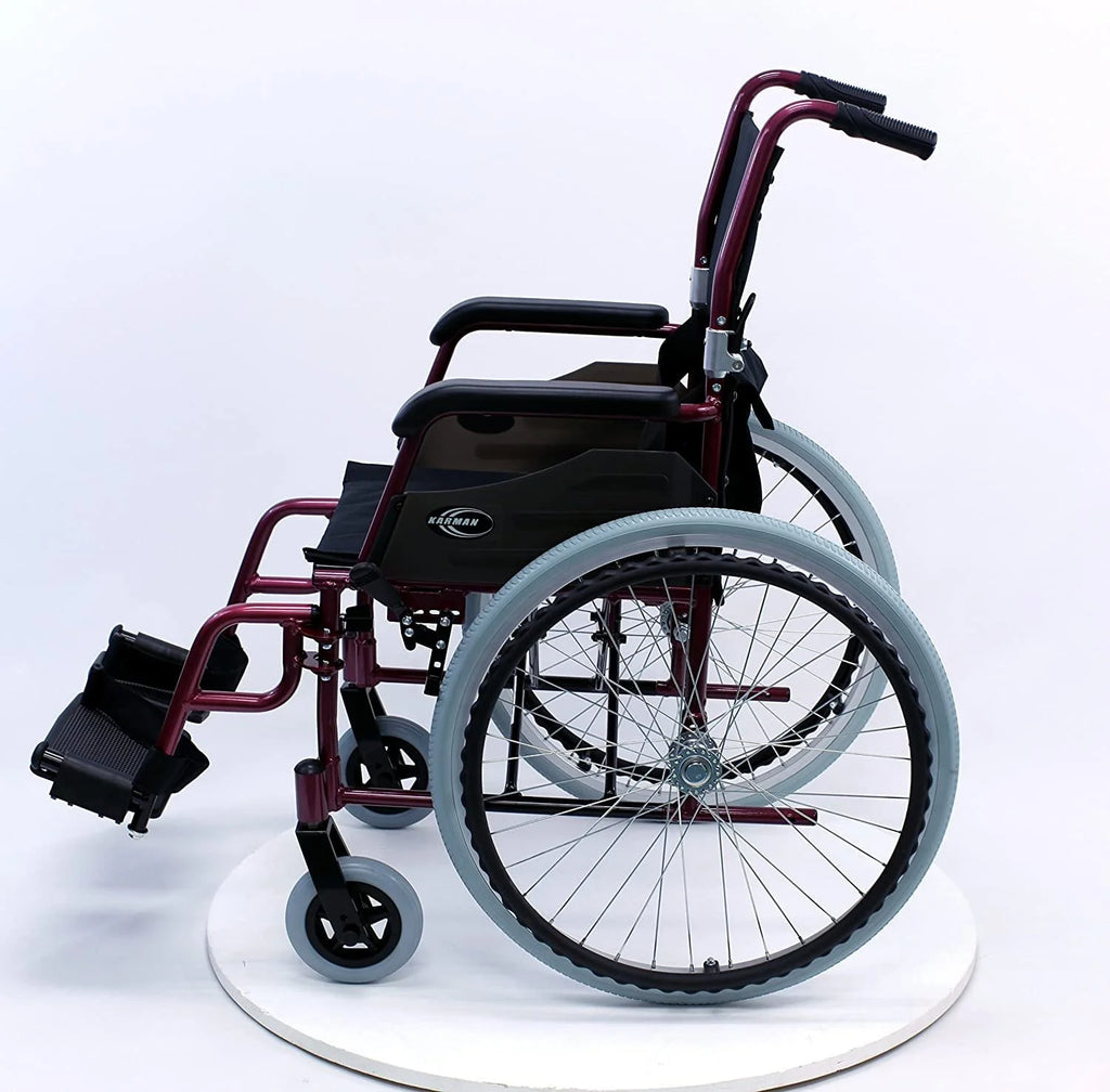 Lightweight Wheelchair 18 Seat Burgundy N135986