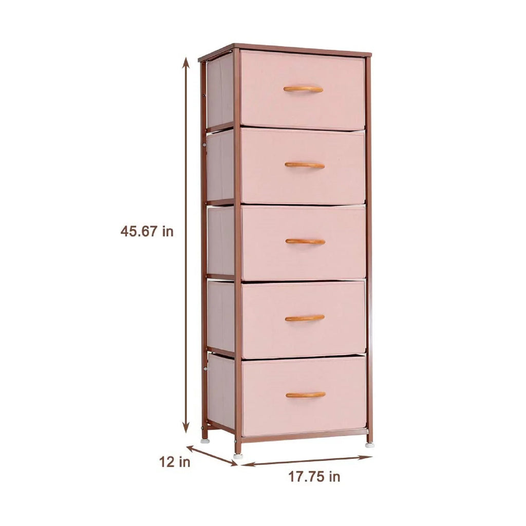 Pink 5 Drawer Dresser Q699