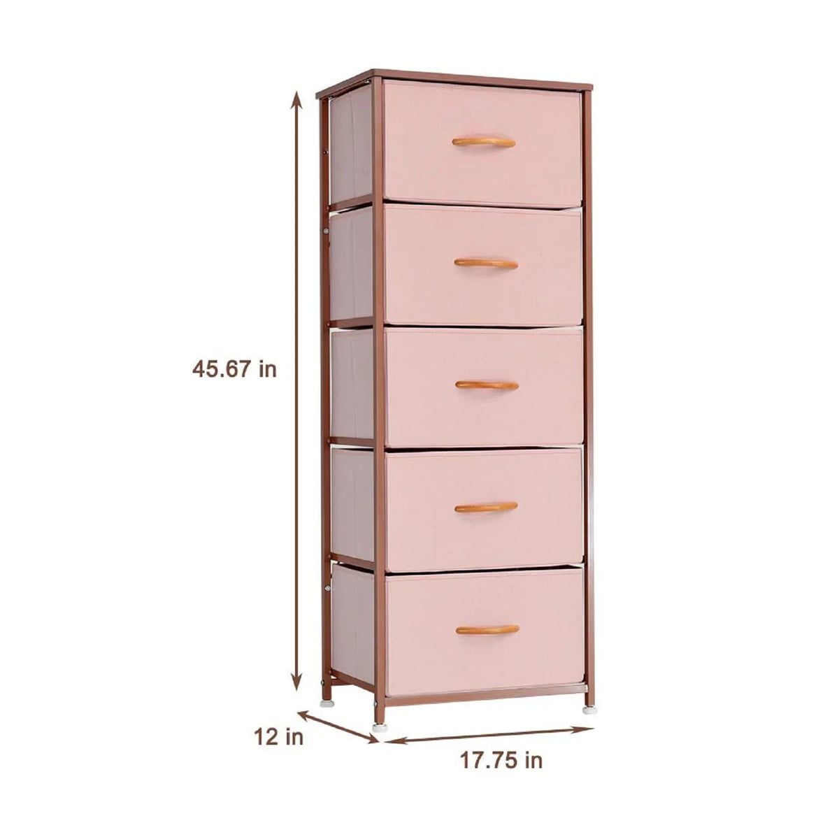 Pink 5 Drawer Dresser Q699