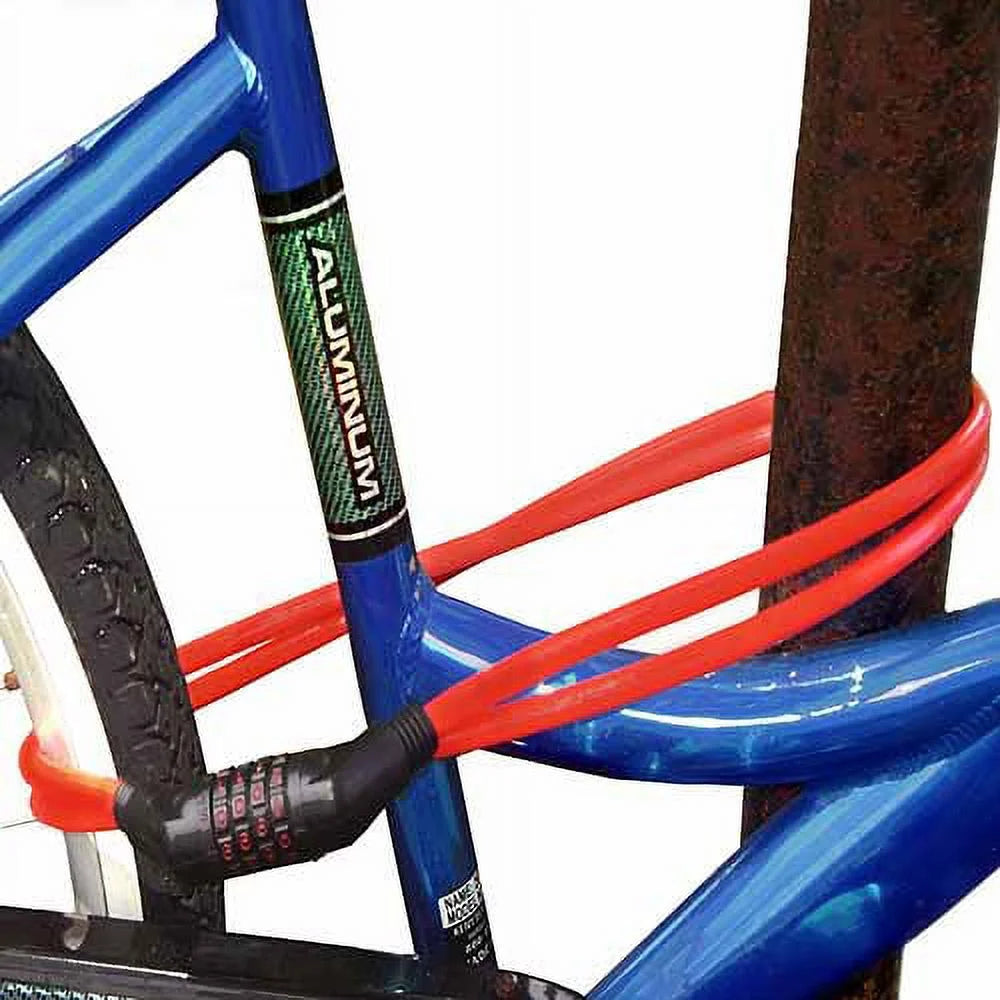 Red 6 Foot Resettable Cable Lock M587
