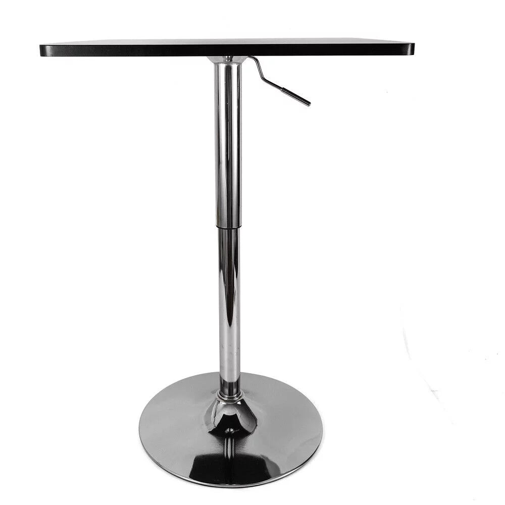Adjustable Height 360 Rotatable Square Bar Table Black M3077