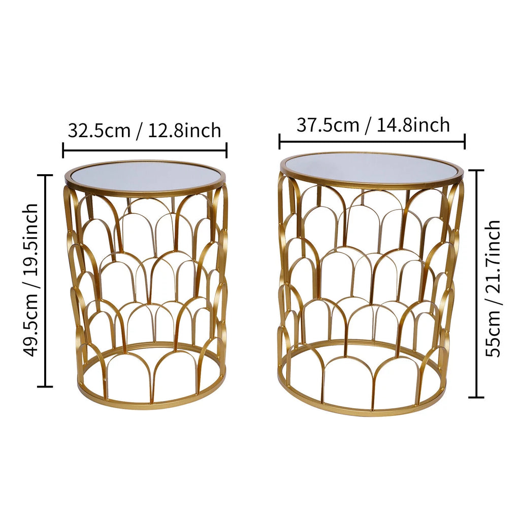 Metal Round Gold End Table K6150