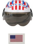 White Pilot Helmet Costume Accessory E3863