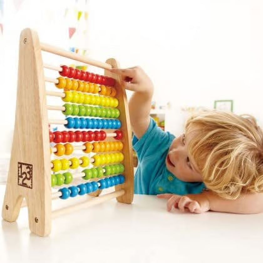 Rainbow Wooden Counting Bead Abacus Z5826