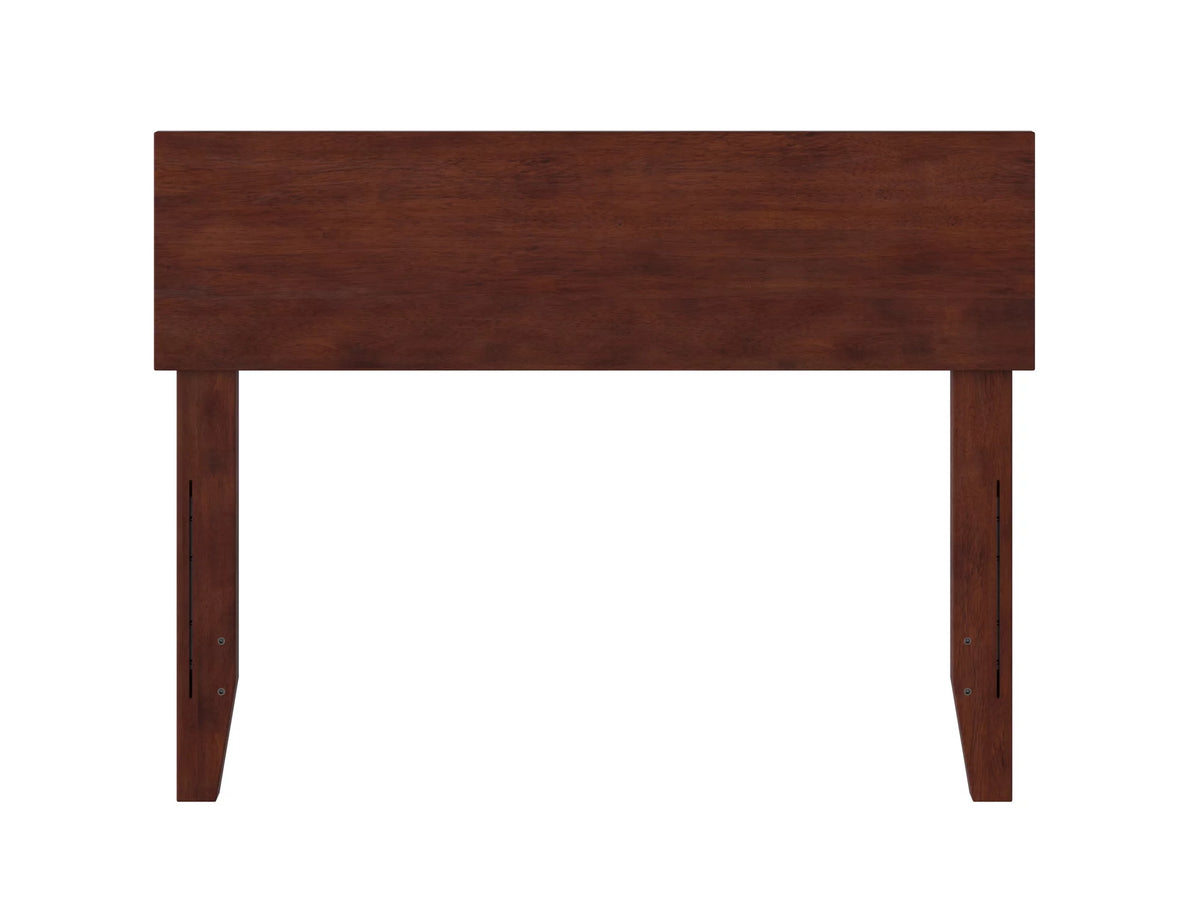Walnut Twin Panel Solid Wood Headboard with USB Charger O3116