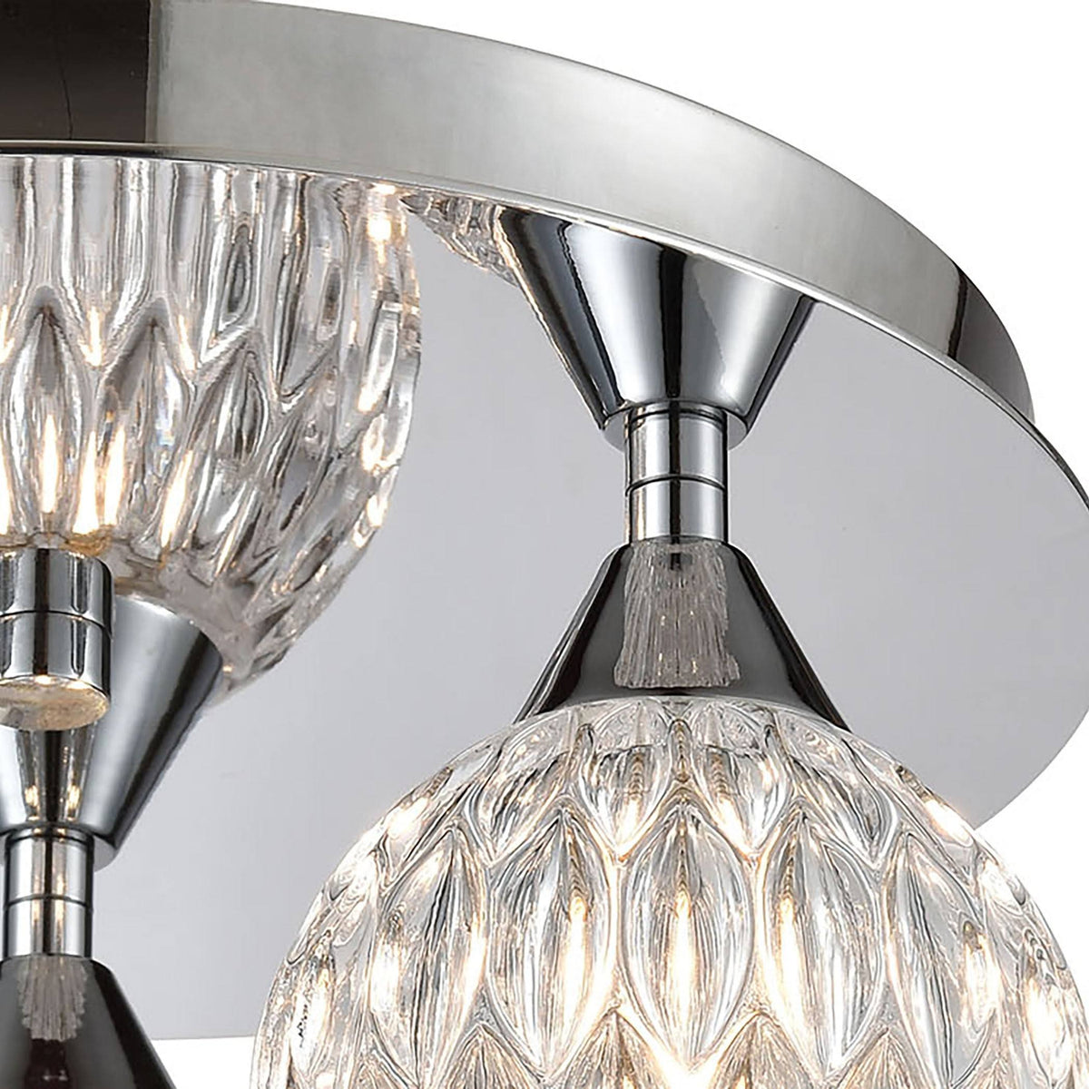 Polished Chrome 3-Light Semi Flush Mount S719