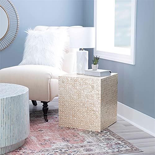 Ivory Square Accent Table V71166