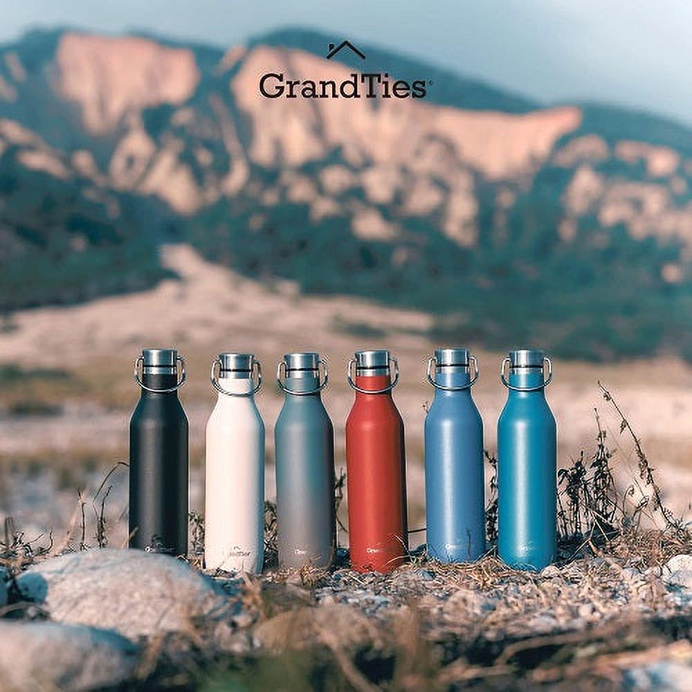 21oz Stainless Steel Insulated Water Bottle with 2 Lids N5447