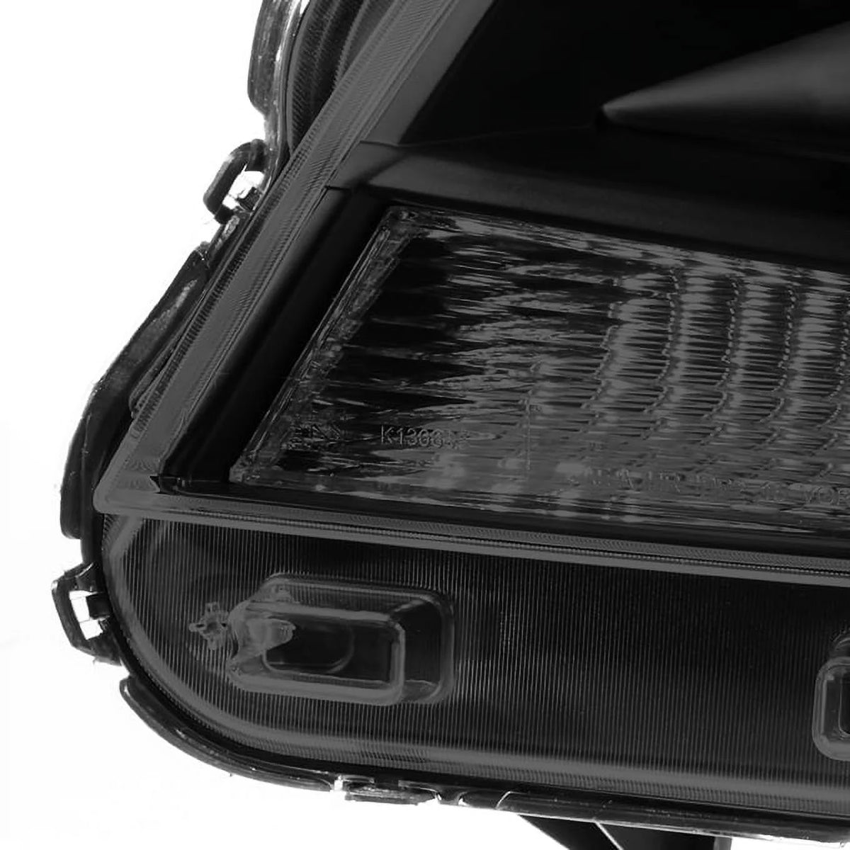 Black Smoke LED DRL Dual Square Projector Headlights Set S6850