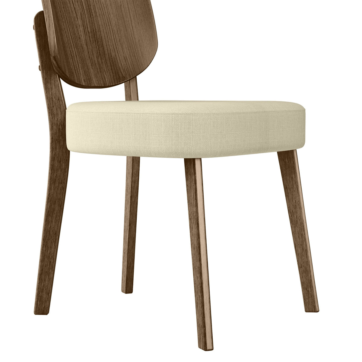 Oatmeal Linen Armless Side Chairs Set of 2 A971785