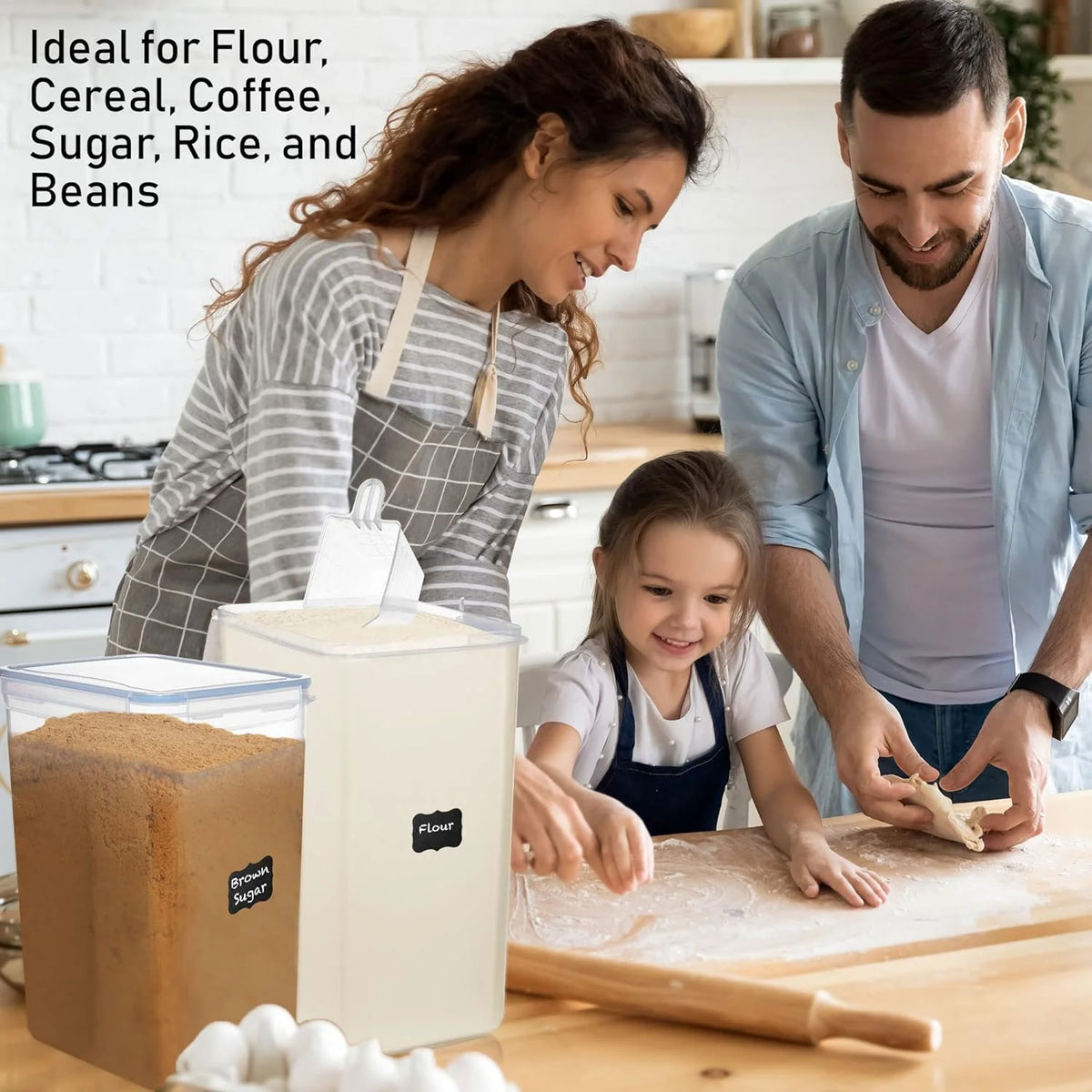 8.5L/287Oz Extra Large Airtight Food Storage Containers, 2 PACK with Lids N18307