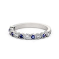 14K White Gold Blue Sapphire Eternity Band Y7900