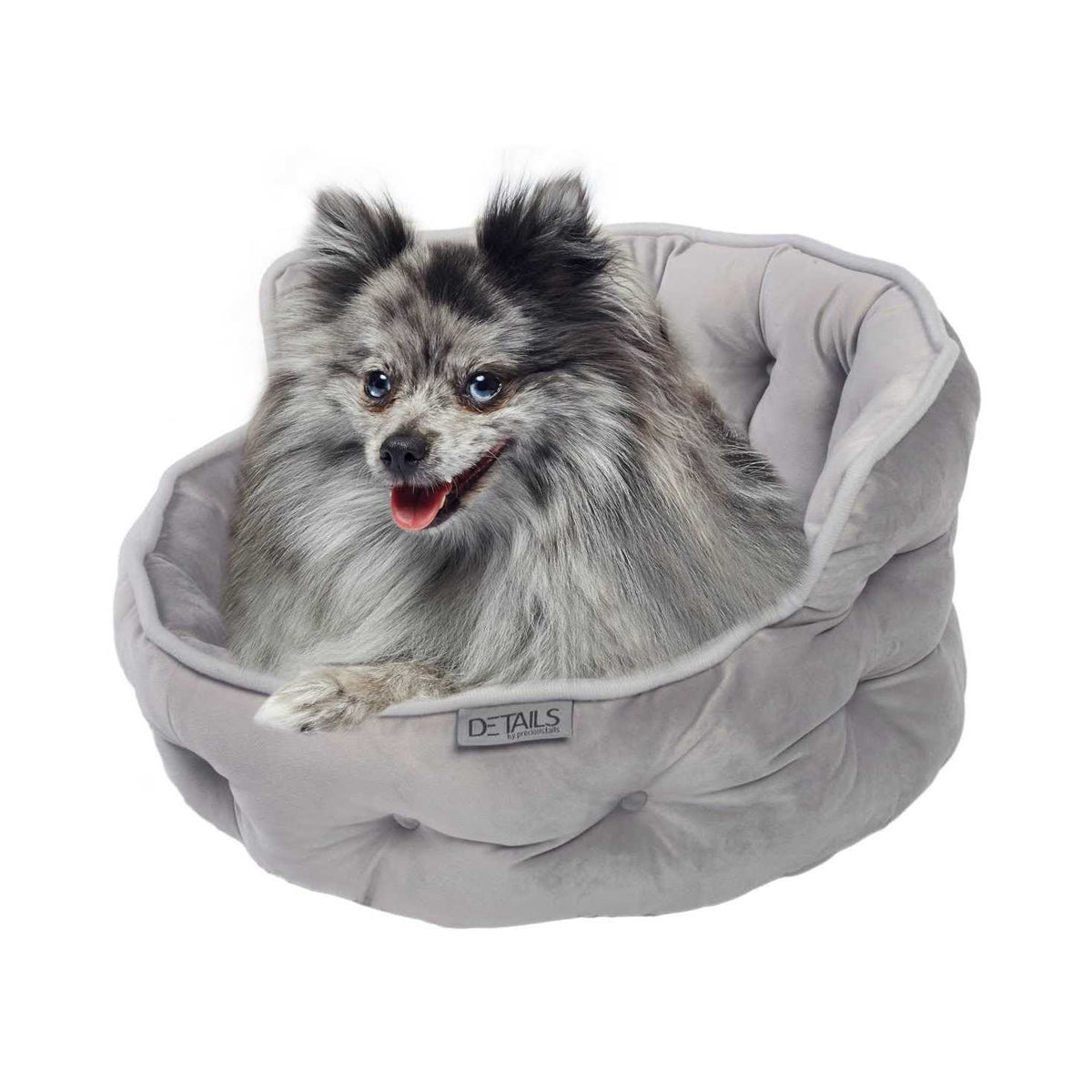 Mini Tufted Velvet Round Cuddler Pet Bed U88666