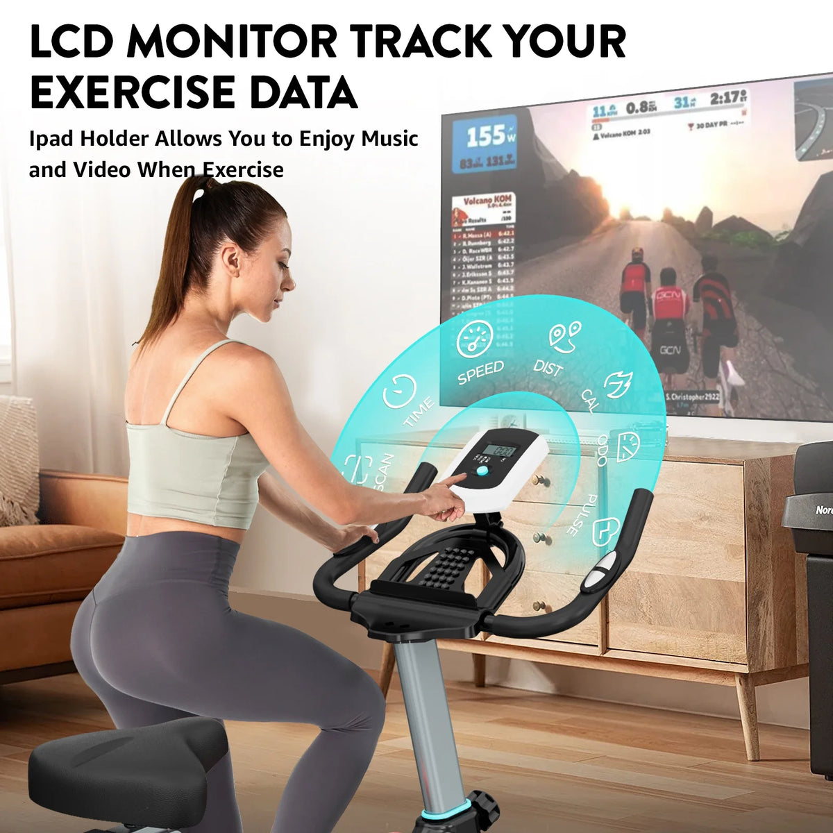 Indoor Cycling Bike Magnetic Stationary Exercise Bike 40lbs Flywheel L28707