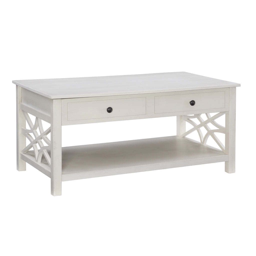 White 2-Drawer Lift-Top Coffee Table U122010