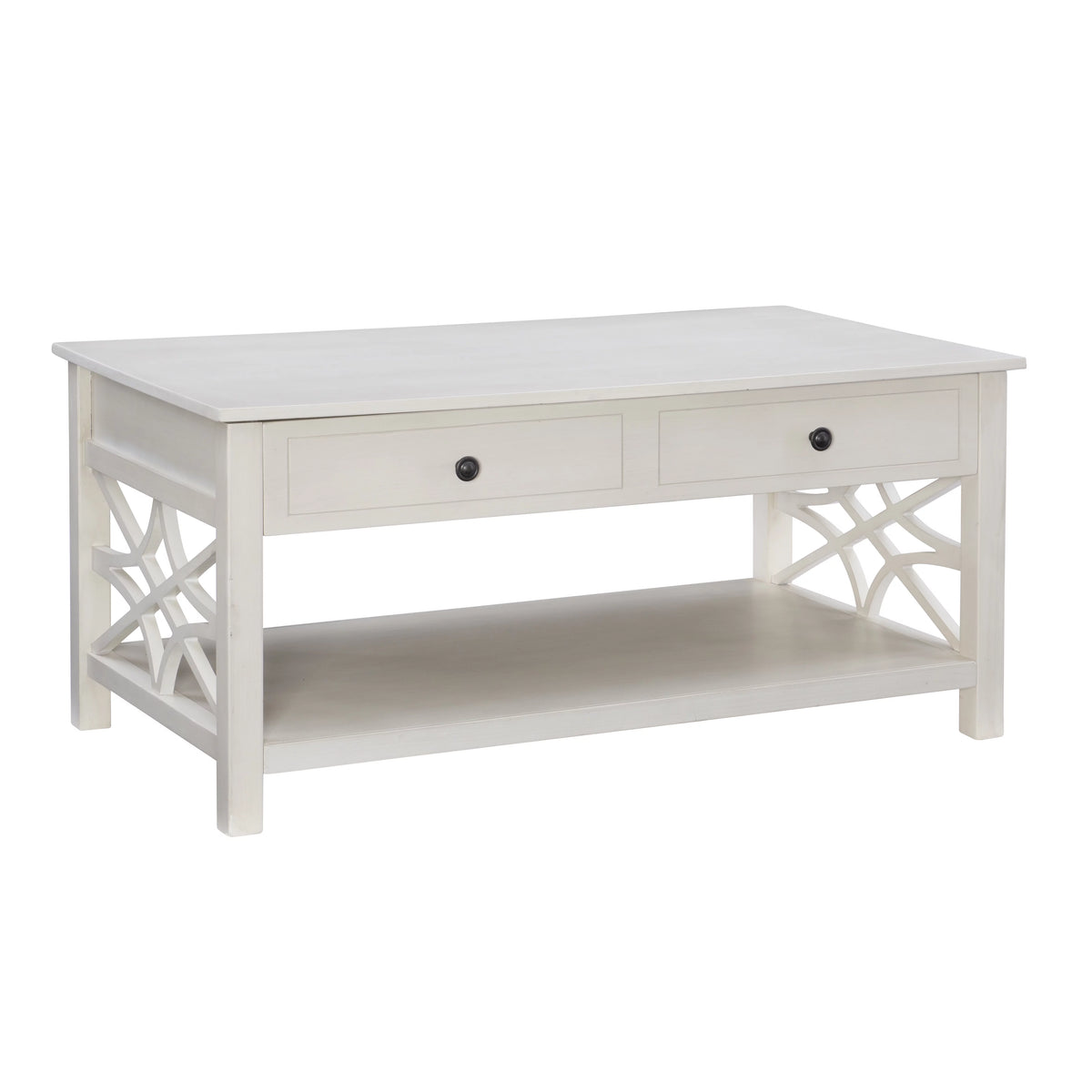 White 2-Drawer Lift-Top Coffee Table U122010
