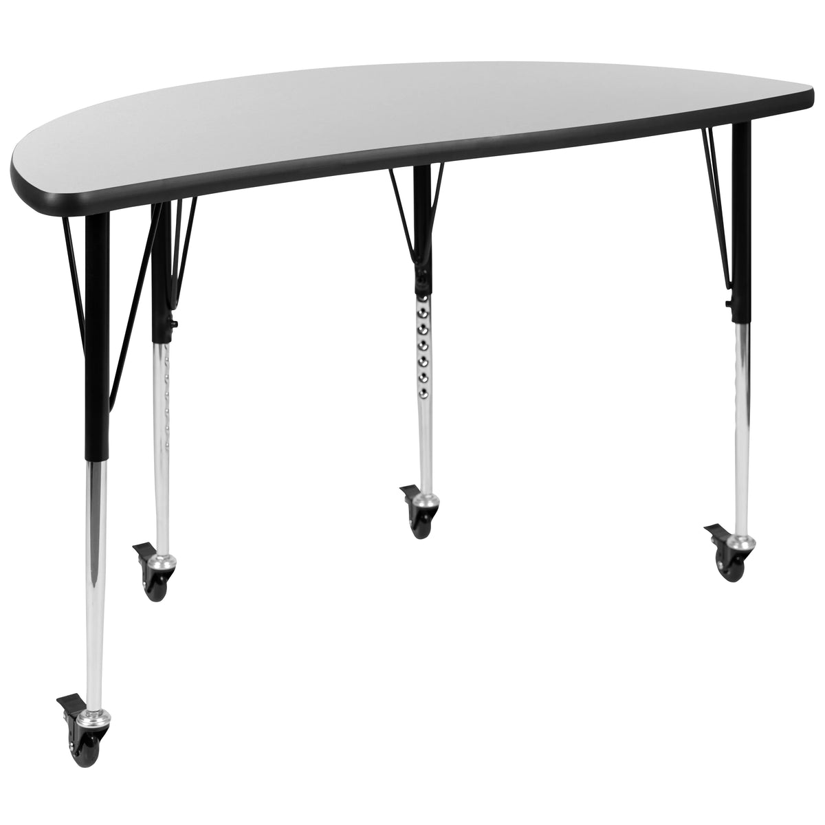 Grey Black Laminate Activity Table Set with Stack Chairs C357