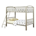 Twin over Twin Metal Bunk Bed in Gold I432146