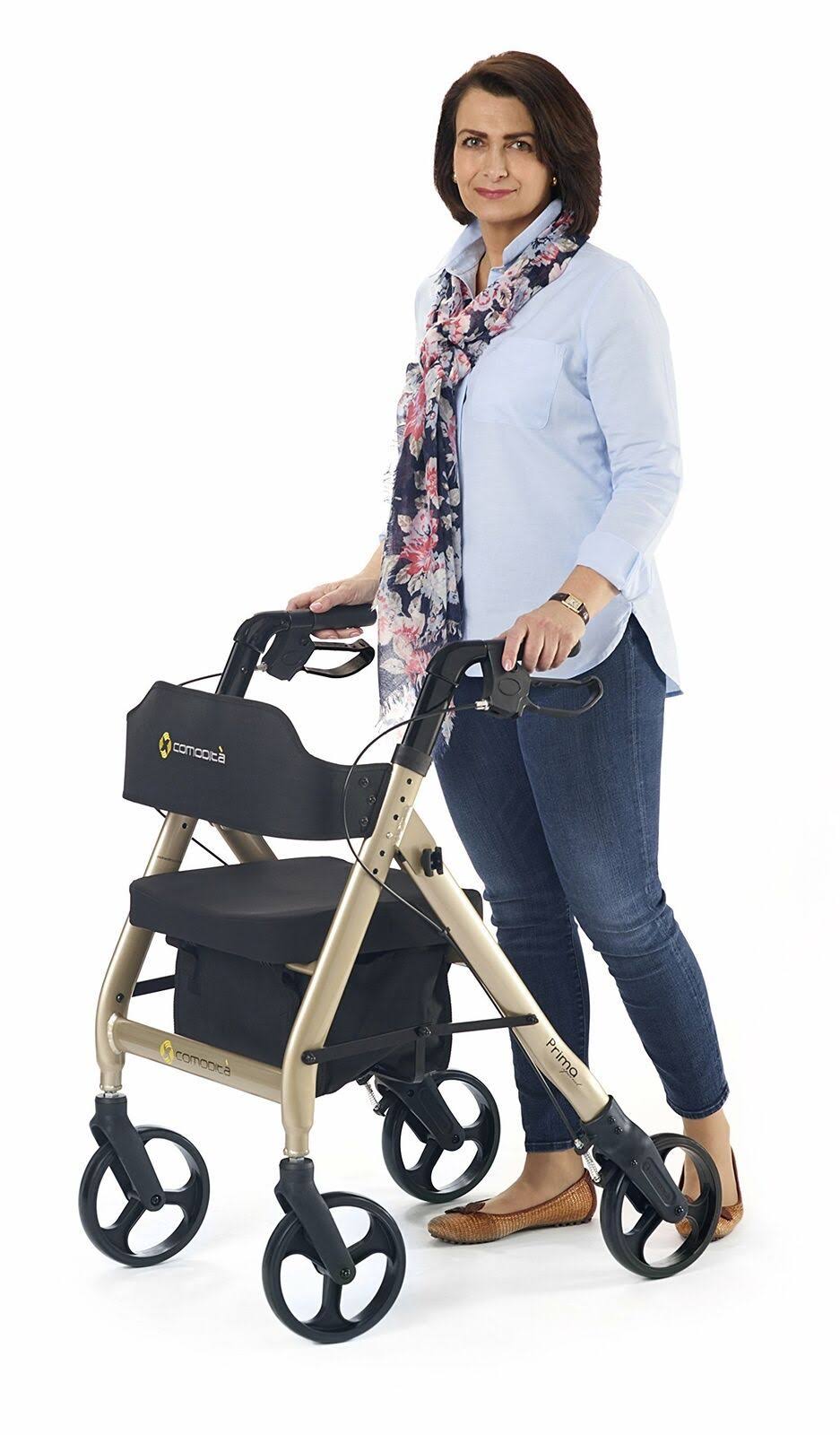 16x22 Wide Rollator Walker with Orthopedic Seat C974447