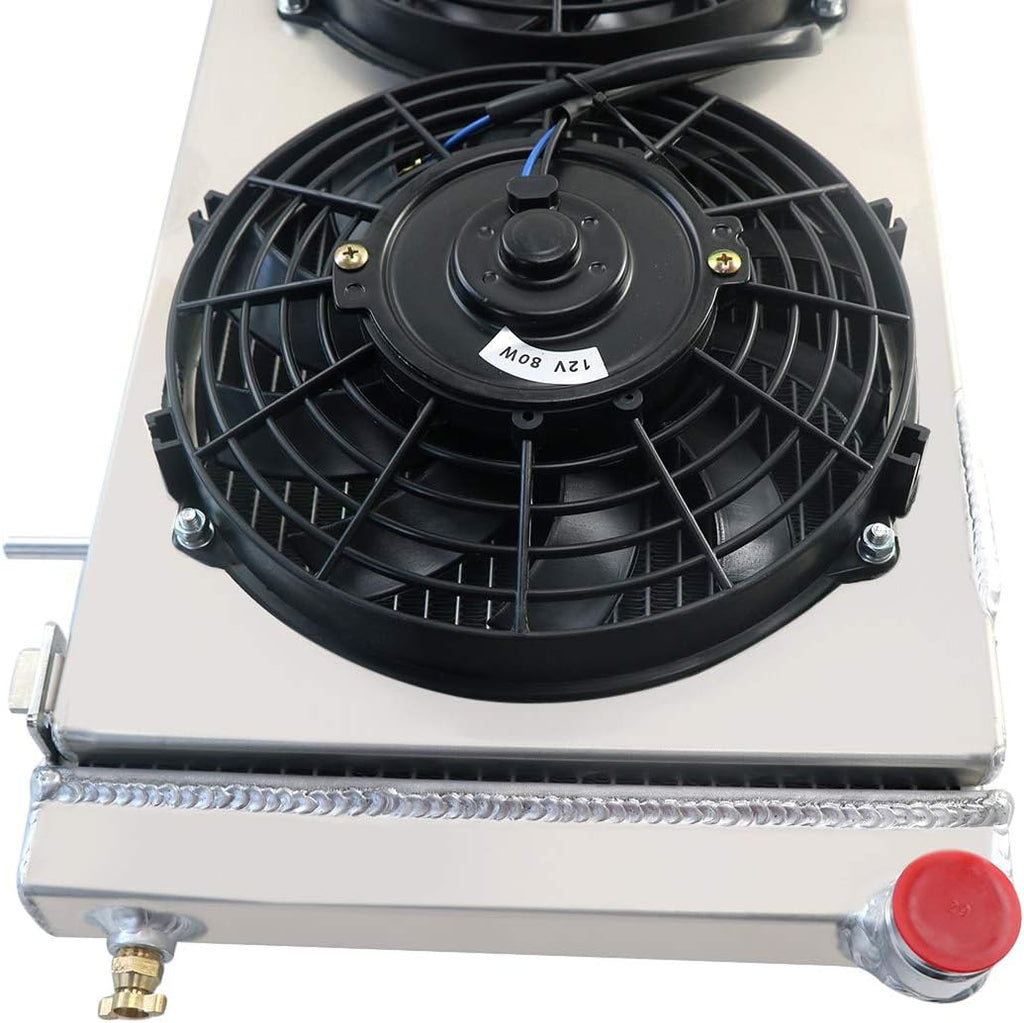 3 Row Core Aluminum Radiator with Fan Shroud and Relay T1810