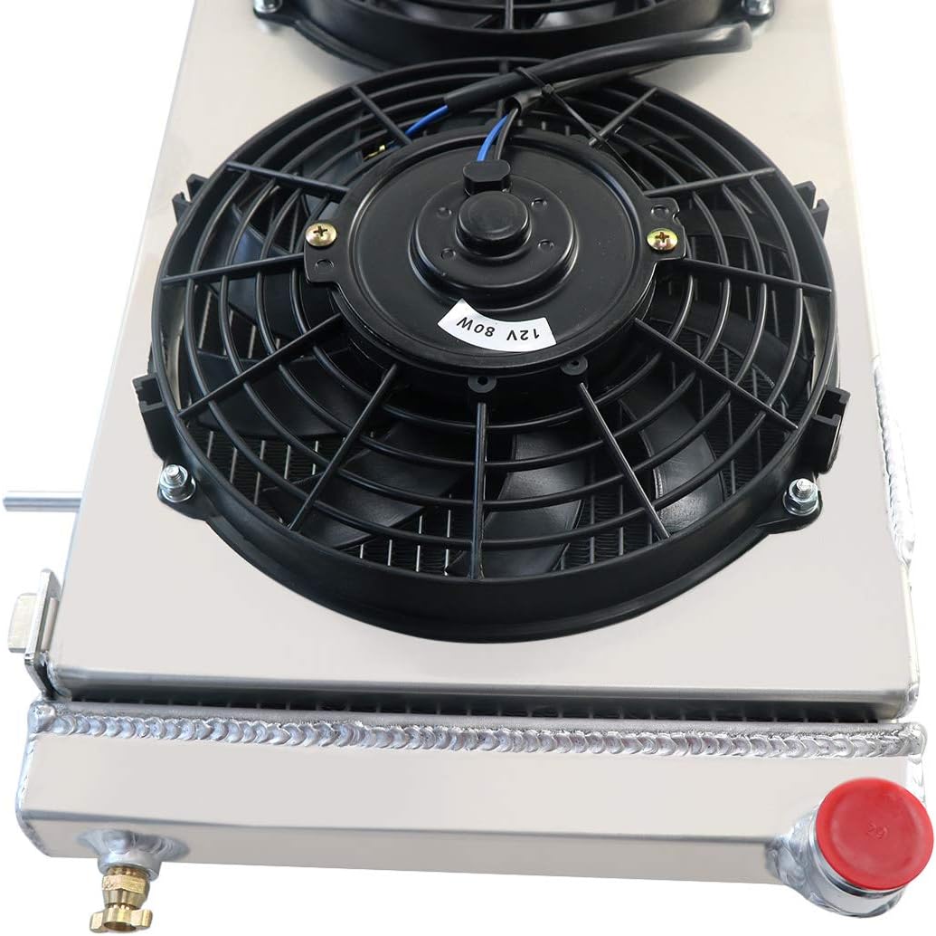 3 Row Core Aluminum Radiator with Fan Shroud and Relay T1810