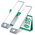 Motion Sensor Under Cabinet Lighting 30 LEDs 1000mAh Rechargeable White M1899