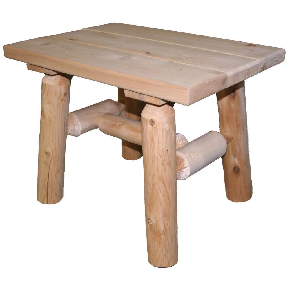 Cedar Outdoor Porch Swing and Stand Set with End Table C780