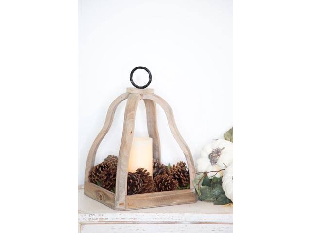 Wood Candle Trays Set of 2 R4882