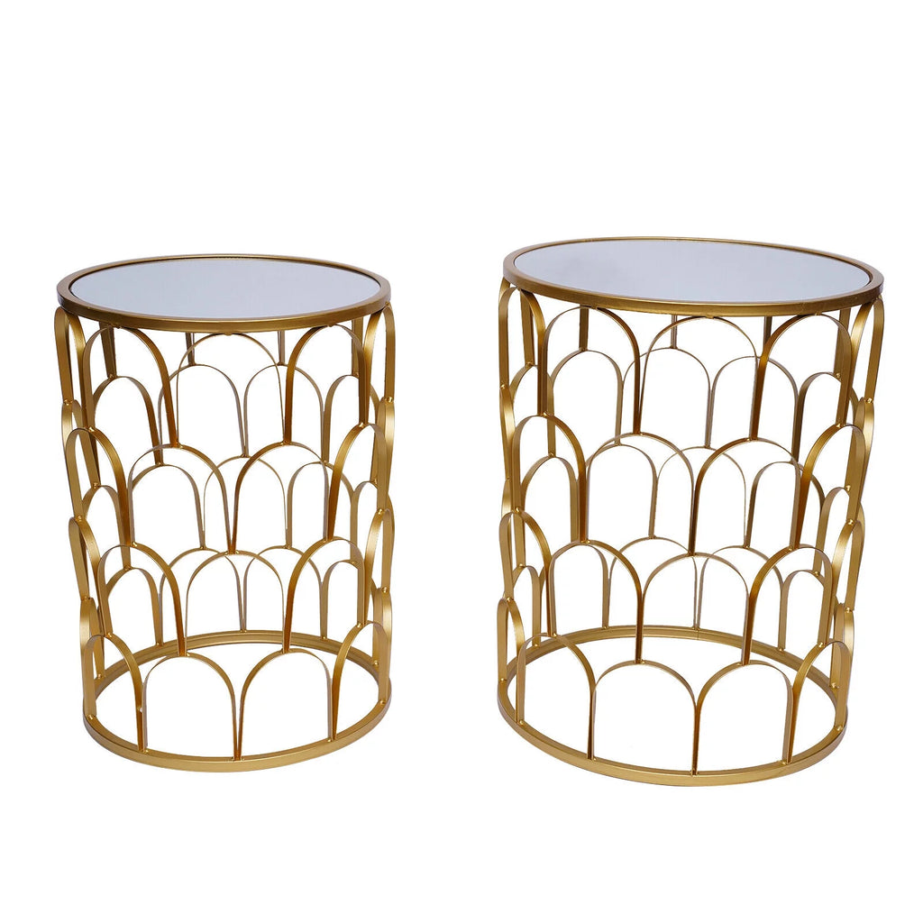 Metal Round Gold End Table K6150