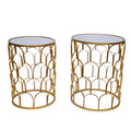 Metal Round Gold End Table K6150
