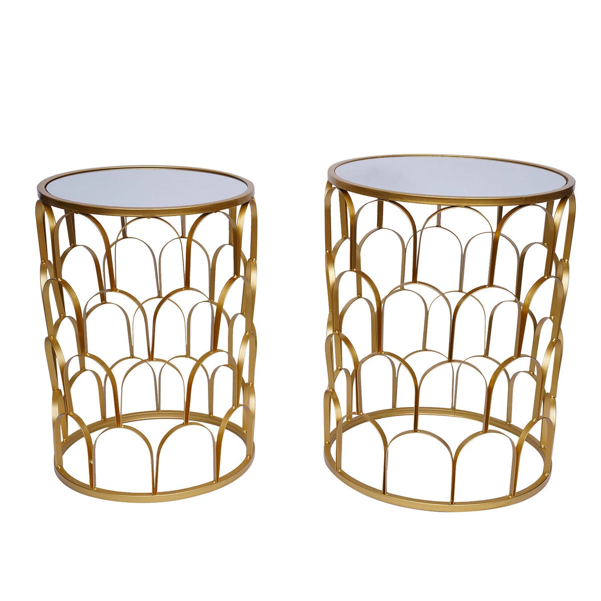 Metal Round Gold End Table K6150