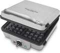 Silver Belgian Waffle Iron with Pancake Plates S19382