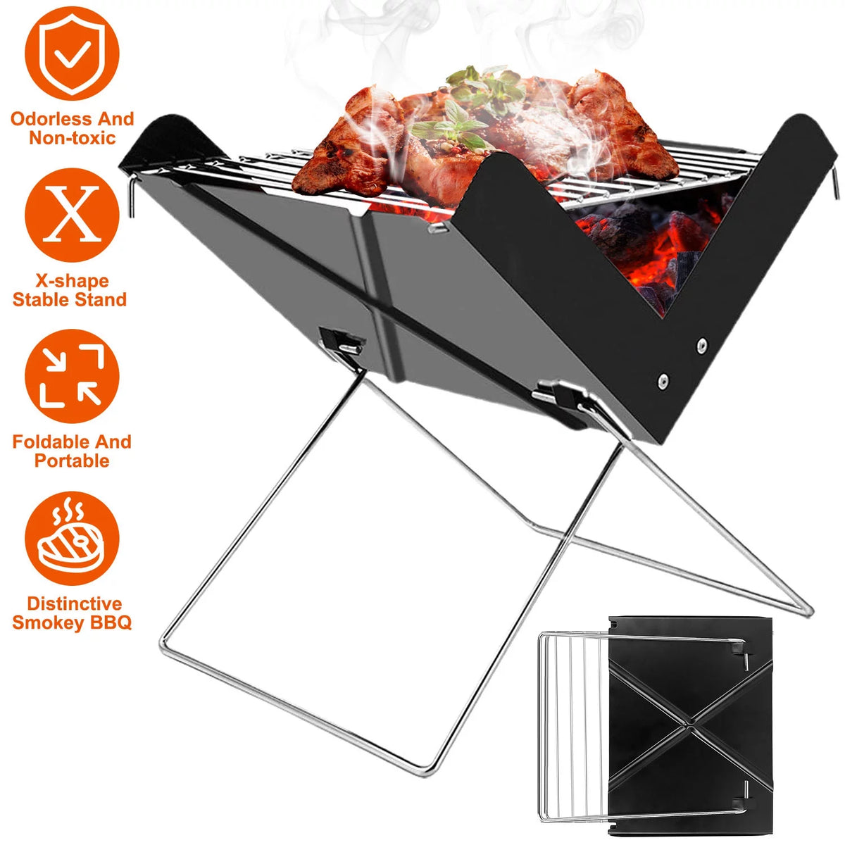 Foldable Mini Stainless Steel BBQ Grill D892321