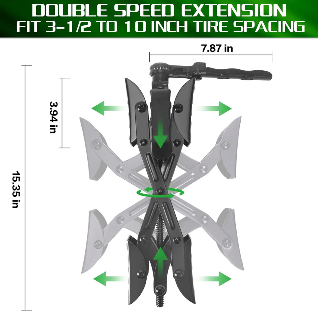X-Chock Wheel Stabilizer, Scissor Tire Locking Chocks, 1 Pair Y38893