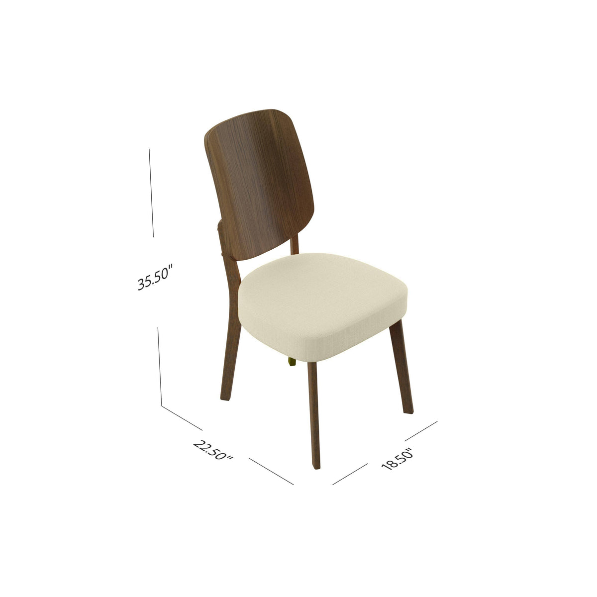 Oatmeal Linen Armless Side Chairs Set of 2 A971785