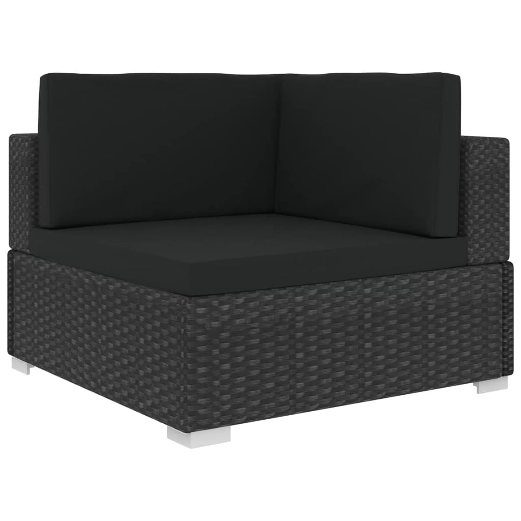 8 Piece Poly Rattan Patio Lounge Set with Cushions H64597