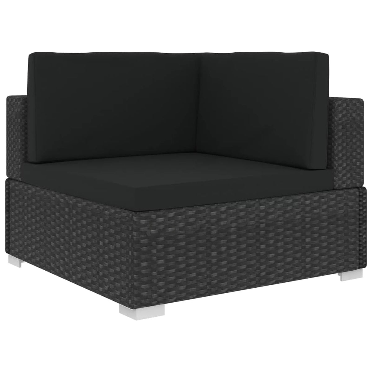 8 Piece Poly Rattan Patio Lounge Set with Cushions H64597