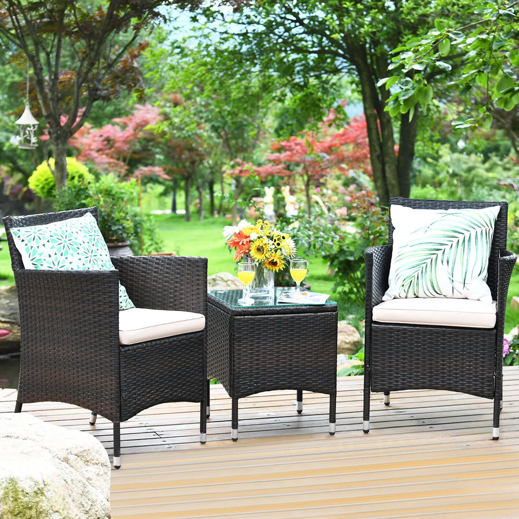 3 PCS Rattan Wicker Furniture Set G512056